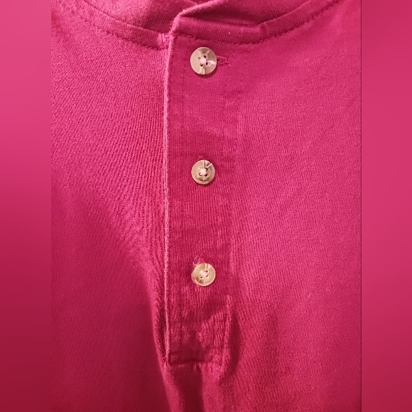 L.L. Bean Mens L Cotton Long Sleeve Shirt EUC Maroon - Picture 7 of 8